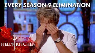 Every Series 9 Elimination On Hells Kitchen [upl. by Nilyaj]