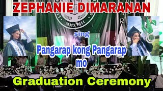 Zephanie Dimaranan sing quotPangarap kong Pangarap moquot LICEO DE STO TOMAS DE AQUINAS GRADUATION 2022 [upl. by Meave]