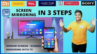 HOW TO CONNECT MOBILE PHONE TO TV  SONY LED SCREEN MIRRORING  MI TV SCREEN MIRRORING 🔥🔥🔥🔥 [upl. by Crosse]