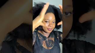 3in1 half wig from ​⁠HerGivenhair naturalhair halfwig 4chair hairstyletutorial viral hair [upl. by Enaujed]