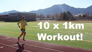 10 x 1km LT Workout  Sage Canaday Training for a sub 219 Marathon [upl. by Poppy]