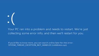 100 FIXED  SYSTEM THREAD EXCEPTION NOT HANDLED On Windows 10 [upl. by Jessalyn]