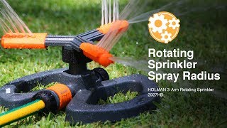 How to Adjust the Spray Radius on the Holman 3Arm Rotating Sprinkler [upl. by Jessamine]