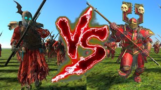 Grave Guard Halberds VS Chaos Warriors of Khorne Halberds Total War Warhammer 3 [upl. by Matilde424]