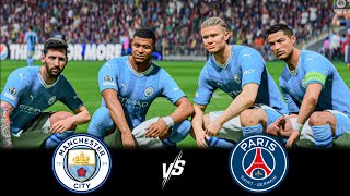 FC 24  RONALDO MESSI NEYMAR MBAPPE amp HAALAND  ALL STARS  MANCHESTER CITY VS PSG [upl. by Fenwick338]