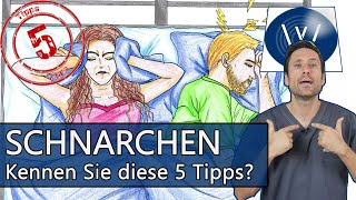 Kein Schnarchen mehr Haben Sie diese 5 Tipps gegen zu lautes Schnarchen schon ausprobiert [upl. by Ailesor]