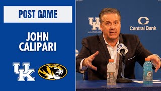 John Calipari talks Kentuckys 9077 win over Missouri [upl. by Hteik]