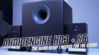 Spiced up my studio audio with AudioEngine HD3 and S8 Powered Subwoofer [upl. by Aniratak]