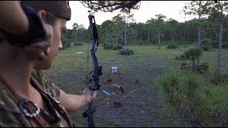 2 WILD HOGS 1 PERFECT ARCHERY HUNT CATCH CLEAN COOK Sarahs Hunt [upl. by Frisse]