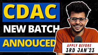 CDAC NEW Batch Announced  March 2024 Batch  Is CDAC Worth it in 2024 😱✅ [upl. by Yrot816]