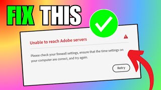 How To Fix Adobe Creative Cloud Unable To Reach Adobe Servers [upl. by Uel]