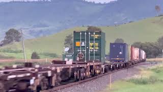 Pacific National 6BA6 at Glenapp 01042024 NR76 52 Cougal Border Loop Railway [upl. by Morrie795]