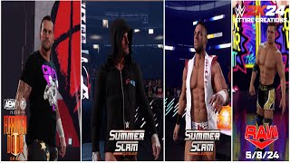 WWE 2K24  CM Punk SSLAM 2024AEW FD 23  LA Knight SSLAM 2024 Grayson Waller RAW 5824 Now On CC [upl. by Eikkin]