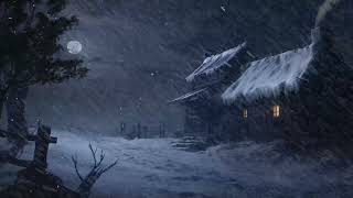 Freezing Blizzard Winter Storm  Icy Snowstorm amp Strong Howling Wind  Deep Sleep Relaxation Study [upl. by Nilam813]