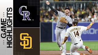 Rockies vs Padres Game Highlights 33023  MLB Highlights [upl. by Leamiba]