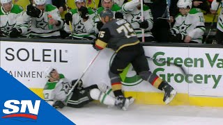 Ryan Reaves Flattens Andrew Cogliano In Front Of Dallas Stars’ Bench [upl. by Sweatt]