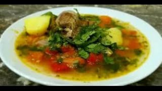 Шурпа из бараниныговядины Узбекский суп вкусный и сытный [upl. by Marijane]