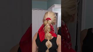 3 options with bandana🐞 hairstyle hairtok braids hair bandana bandanastyle fallhairstyles [upl. by Tsai136]