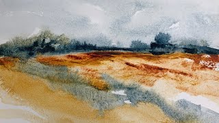 Watercolors  Painting Abstract Landscapes [upl. by Llekcm434]