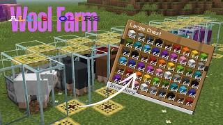 Ultimate Automatic Wool Farm with All 16 Colors  Minecraft Bedrock amp Java Edition Tutorial [upl. by Hawley]