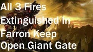 Dark Souls 3  All 3 Flame Locations Extinguished In Farron Keep  How To Open Giant Gate [upl. by Acemaj]