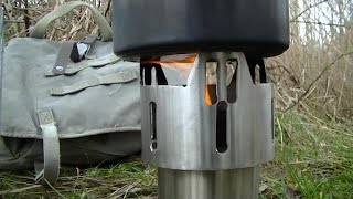 woodgas stove  gasifier  the folding version for backpacking DIY [upl. by Estren]