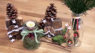 Weihnachtsdeko basteln aus Naturmaterialien  active beauty DIY [upl. by Aisyat]