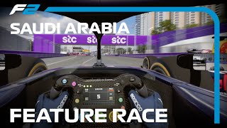 F2 22  Saudi Arabia  Feature Race  Onboard [upl. by Ennaeilsel]