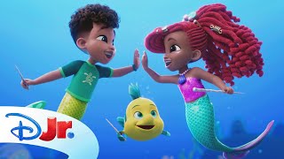 Disney Jrs Ariel  Share your Voice 🎶  The Little Mermaid 🧜🏾‍♀️  disneyjr [upl. by Launce]