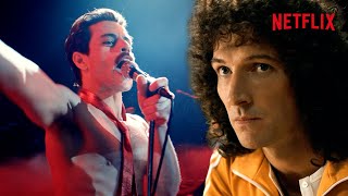 BOHEMIAN RHAPSODY MOVIE 2018 LIVE AID Side by Side w the QUEEN LIVE AID 1985 [upl. by Giacopo]