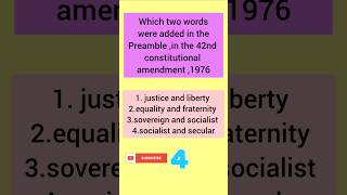 Which two words were added in the Preamble in the 42nd constitutional amendment 1976 [upl. by Genesia]