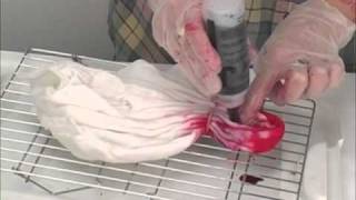 Heart Design Tie Dye  part 2  Dyeing [upl. by Bascomb768]