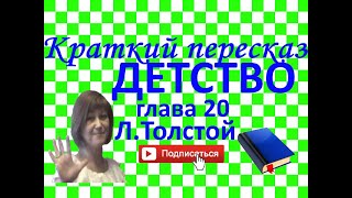 Краткий пересказ ЛТолстой quotДетствоquot глава 20 [upl. by Lienad]