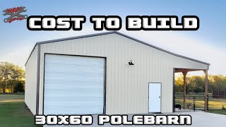 How Much Does A 30x60 Pole Barn Cost  Reckless Wrench Garage [upl. by Llewoh]