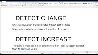 matlab2 Detect change Detect Increase Detect Decrease simulink block [upl. by Eiramannod355]