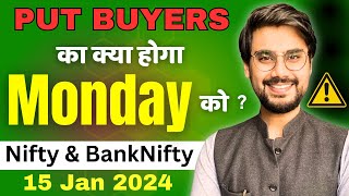 Nifty and BankNifty Prediction for Monday 15 Jan 2024  BankNifty Options Monday  Rishi Money [upl. by Leik]