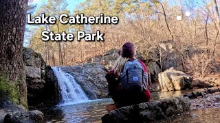 Lake Catherine State Park hike to the waterfallFalls Branch Trail and Horseshoe Mountain Trail [upl. by Hyatt]