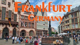 City Walking Tour in FRANKFURT 🇩🇪 2022  Weekend Tour in Frankfurt Germany [upl. by Nerin]