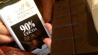 Lindt Excellence Supreme Dark Chocolate 90 Coca Bar for Chocolate Lovers ASMR Soft Spoken [upl. by Millham]