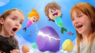 HATCHiNG MERBABiES in ROBLOX Adley and Niko play baby hide n seek  Mermaid Eggs on pirate island [upl. by Annabell283]