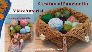 Cestino alluncinetto Cordino Thay Swan Black ORO cestinouncinetto basketcrochet cestadeganchillo [upl. by Eitisahc]