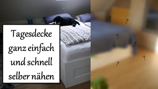 einfache Tagesdecke nähen [upl. by Netsreik432]