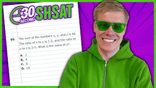 SHSAT 2024  Test B  Problem 85  IN 30 SECONDS OR LESS [upl. by Alimak374]