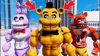 ALL BUFF ANIMATRONICS BREAK WORLD RECORDS GTA 5 Mods FNAF RedHatter [upl. by Ripley877]