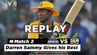 Daren Sammy Batting Highlights  Karachi Kings vs Peshawar Zalmi  Match 2  HBL PSL 5  2020  MA2 [upl. by Ydassac]