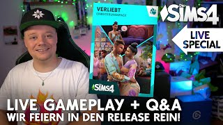 RELEASE PARTY Live Gameplay  QampA 💖 Die Sims 4 VERLIEBT Erweiterungspack Preview Special [upl. by Leahcimed]