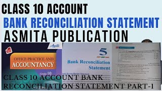 Class 10 Account  Bank Reconciliation statement  Asmita publication Exercise part1account [upl. by Erhart]