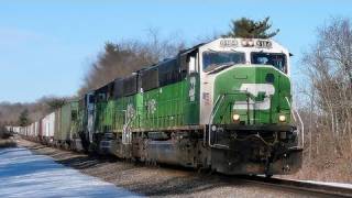 BNSF 8184 East Three EMD SD60M on 2192011 [upl. by Arv]