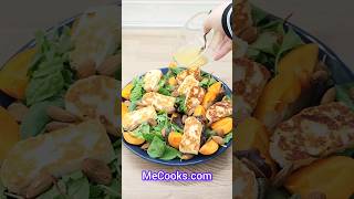 Panfried halloumi cheese and apricot salad Great mix of sweet and salty saladrecipe cheese [upl. by Rocco]