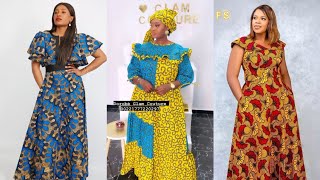 MODÈLE AFRICAIN 2024 300 MODÈLES DES ROBES EN PAGNE LONGUE ET COURTE POUR GRANDE DAMES wax 2024 [upl. by Atirma]